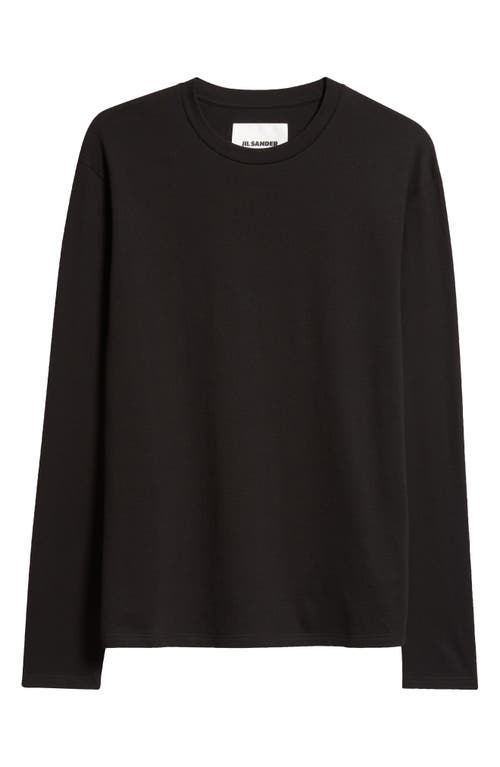 Shop Jil Sander Universal Consciousness Long Sleeve Graphic T-shirt In Black