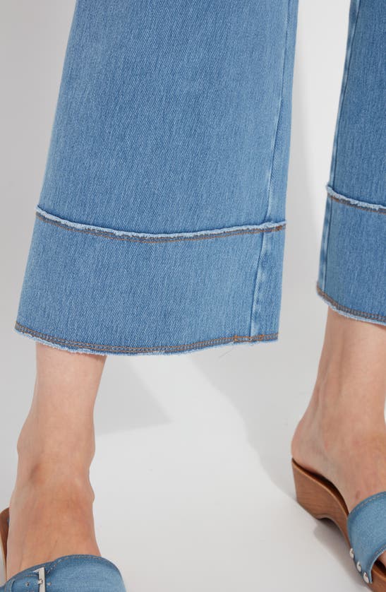 Lyssé Margo Wide Leg Crop Pant In Bleached Blue In Bleached Blue