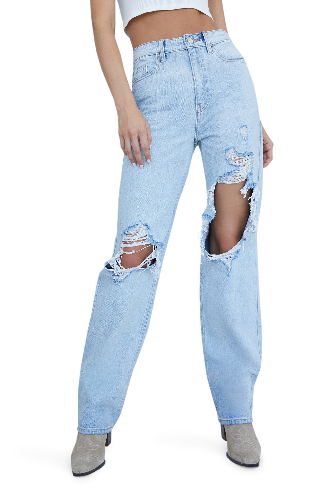 light ripped 90s boyfriend jeans pacsun