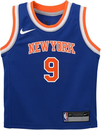 Men's New York Knicks RJ Barrett Nike Blue Icon 2022/23 Name