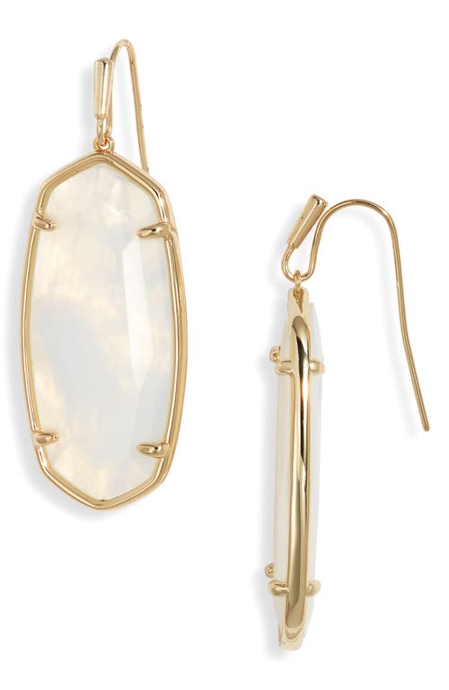 Kendra Scott Elle Faceted Drop Earrings in Gold Iridescent Opalite at Nordstrom