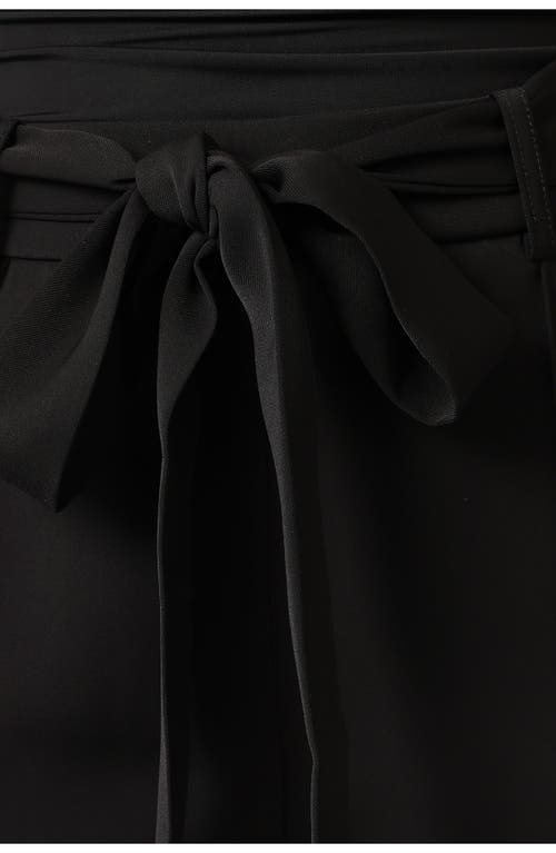 Petal And Pup Petal & Pup Averie Tie Waist Straight Leg Pants In Black