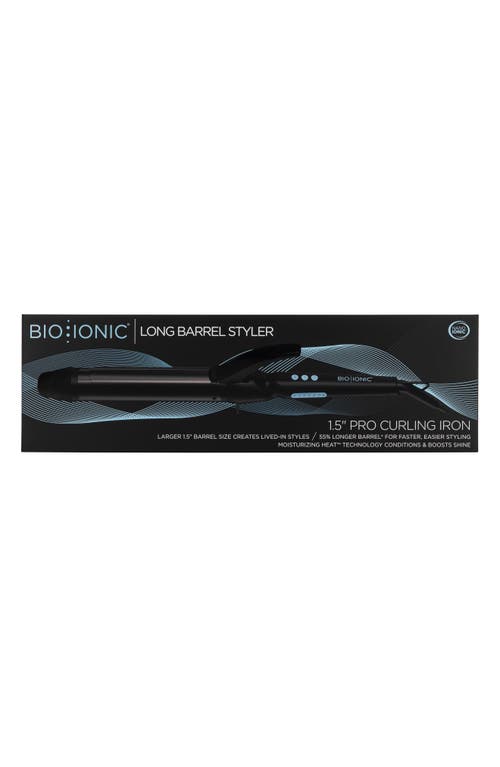 Bio Ionic Long Barrel Curling Iron 1.5" Nanolonic Mx In Black