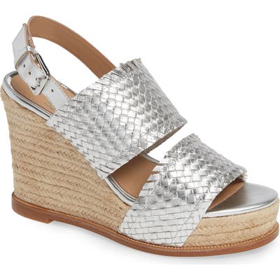 Linea Paolo Elaine Espadrille Wedge Sandal, Metallic
