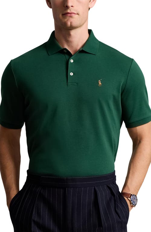 Shop Polo Ralph Lauren Solid Cotton Jersey Polo In Vintage Pine