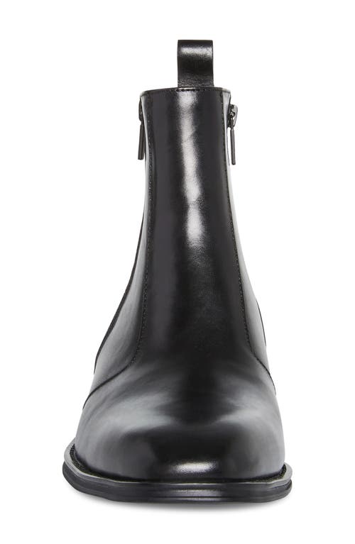 Steve Madden Men's Hyphen Side-zip Leather Dress Boot In Black
