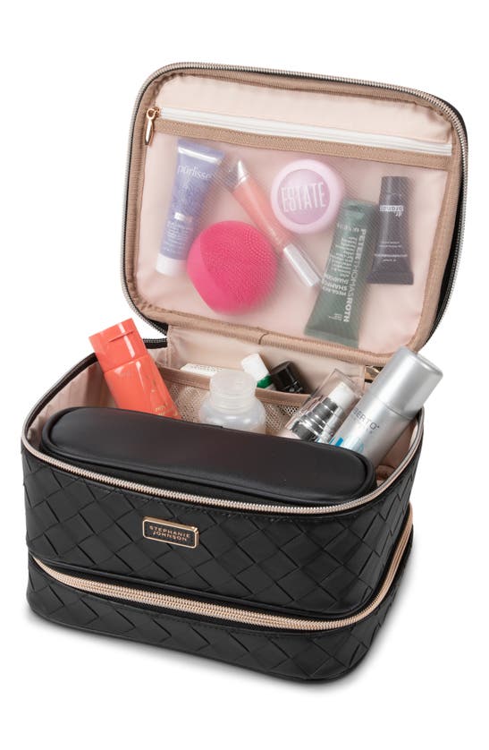 Stephanie Johnson Belize Raven Jenny Cosmetics Train Case In Black