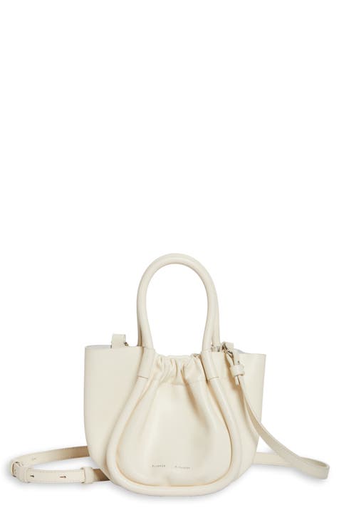 X-Small Ruched Leather Crossbody Tote