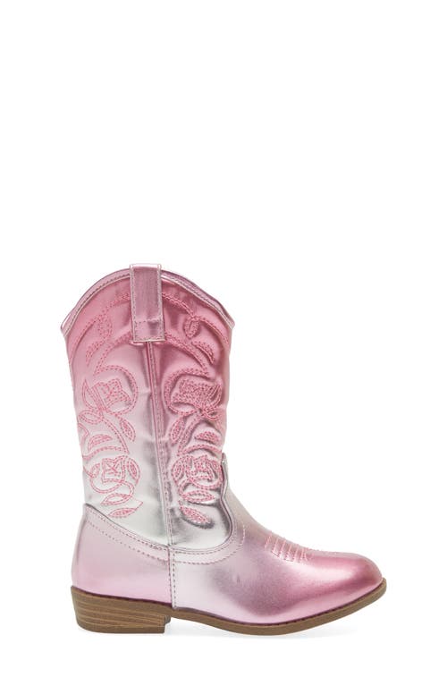 Shop Steve Madden Kids' Tdollie Western Boot In Pink Ombre