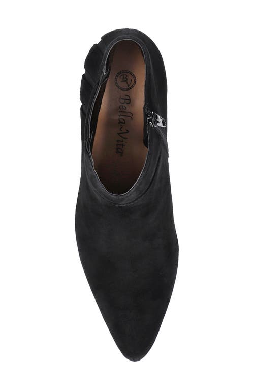 Shop Bella Vita Faraday Kitten Heel Bootie In Black Kidsuede Leather