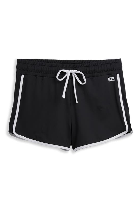 Tomboyx High Waist Swim Shorts In Black Novelty