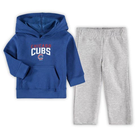 Outerstuff Los Angeles Rams Youth Fan Flare Pullover Hoodie & Pants Set – Royal/Heathered Gray