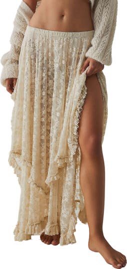 Tulle Much Half Slip by Intimately at Free People in White, Size: L