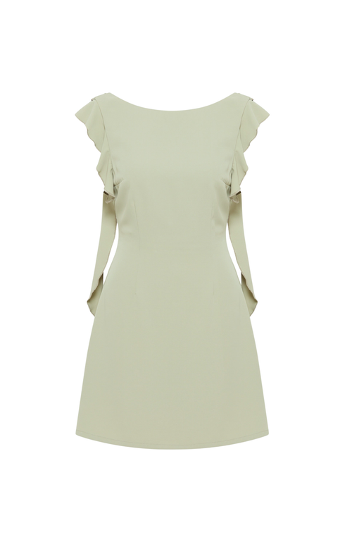 Shop Nanas Nana's Sophia Mini Dress In Matcha Green