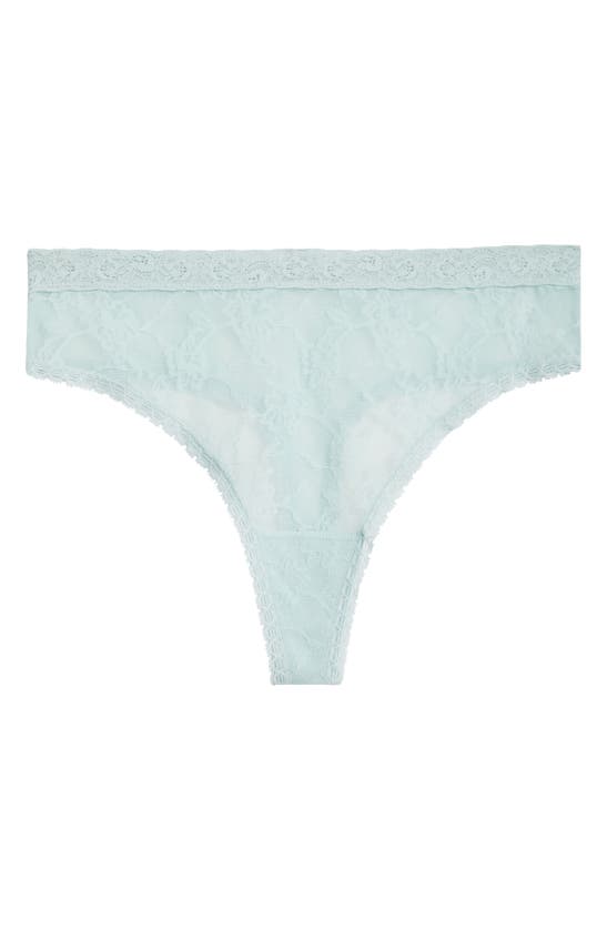 Shop Natori Bliss Allure Lace Thong In Morning Dew