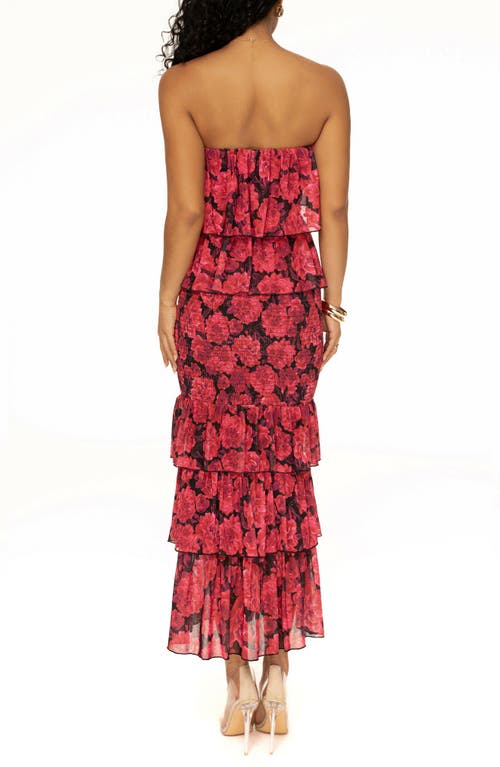 JLUXLABEL JLUXLABEL CASABLANCA FLORAL TIERED RUFFLE DRESS 