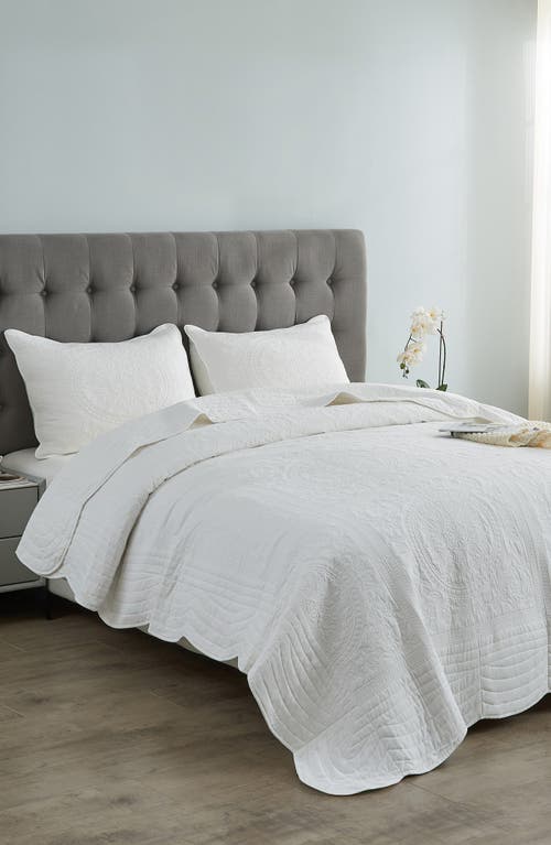 Shop Melange Home Isabella Quilt & Shams Set In White