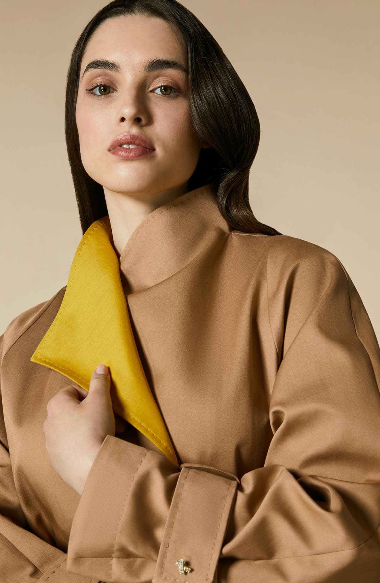 Marina Rinaldi Tifoso Double Face Cotton Raincoat | Nordstrom