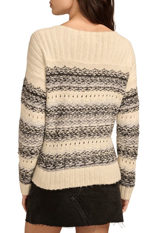 Lucky Brand Fair Isle Boat Neck Sweater In Neutral Combo