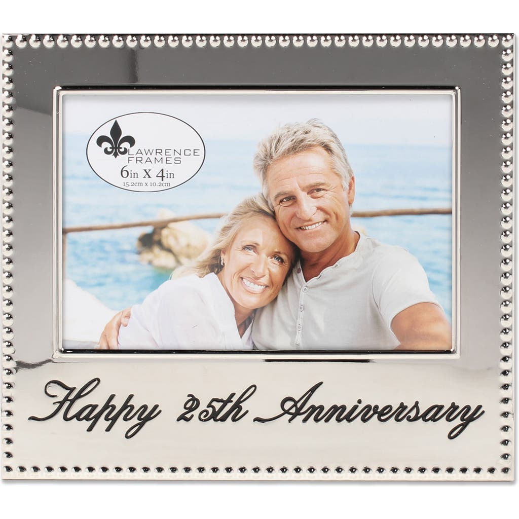 Lawrence Frames Happy 25th Anniversary 4x6 Frame In Silver