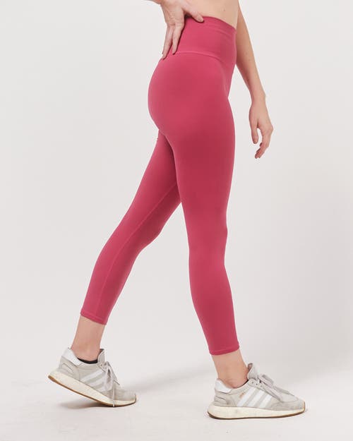 Rebody Active Hybrid Legging High Waist Crop Leggings 23" In Fuschia