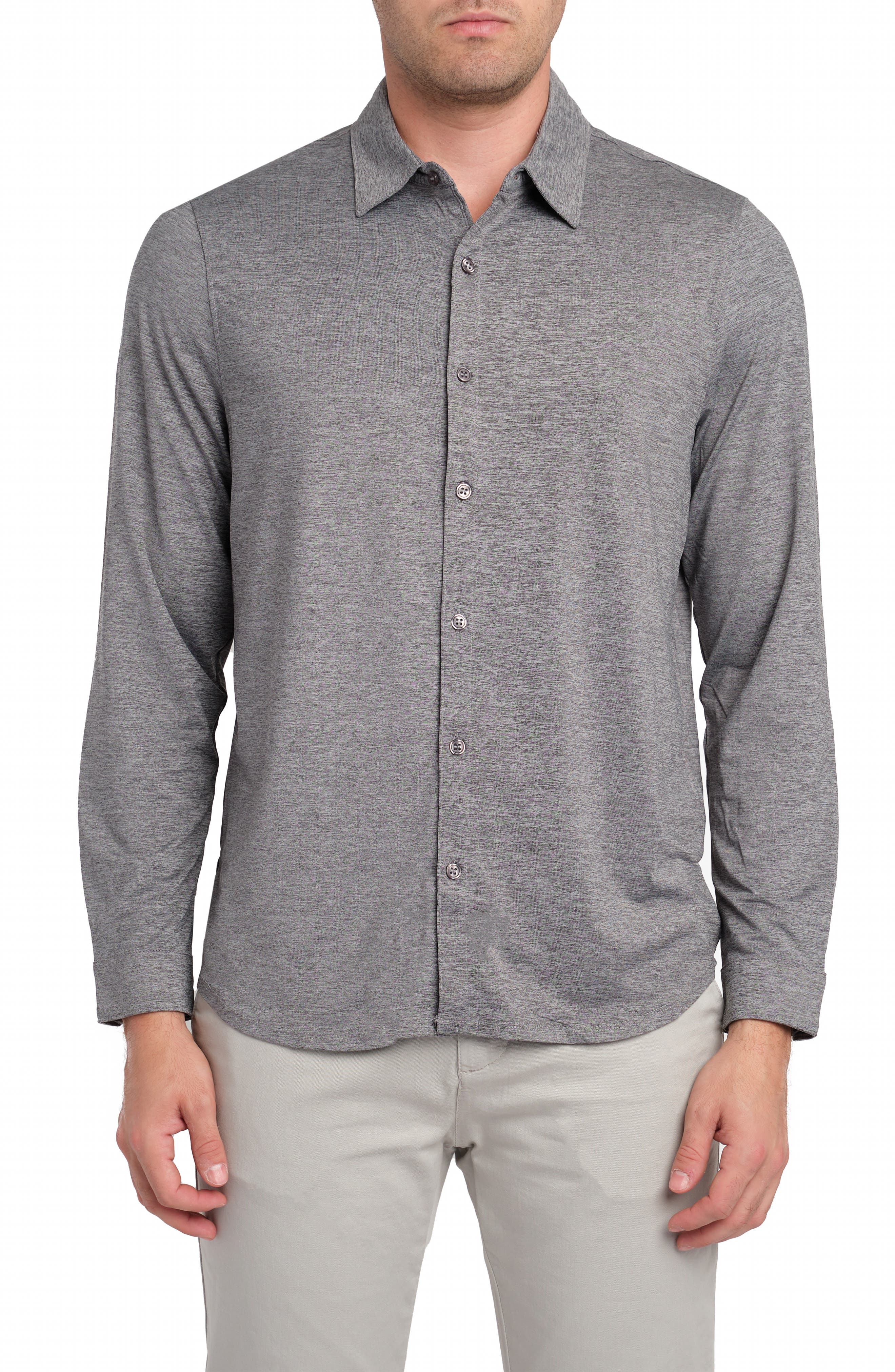 Men's Jersey Knit Button Up Shirts | Nordstrom Rack