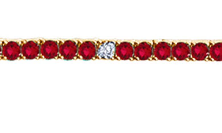 Crislu Cubic Zirconia Tennis Necklace In Ruby