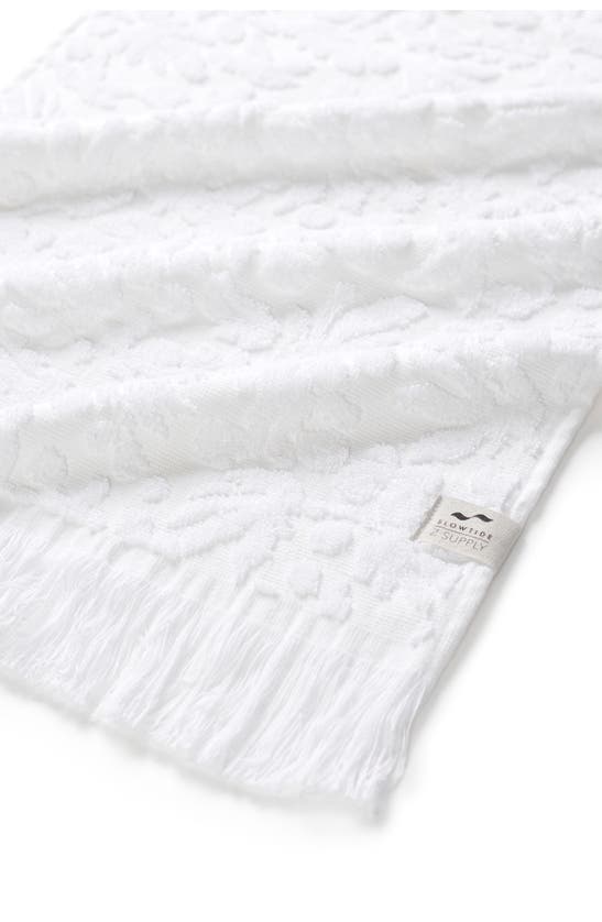 Shop Slowtide Rouen Hand Towel In White Tones