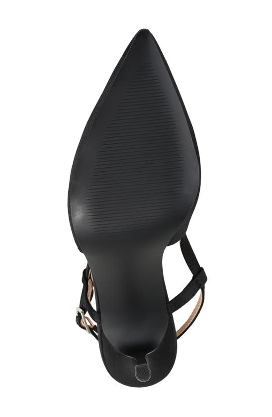 Shop Journee Collection Knightly Pointed Toe Slingback Pump In Black