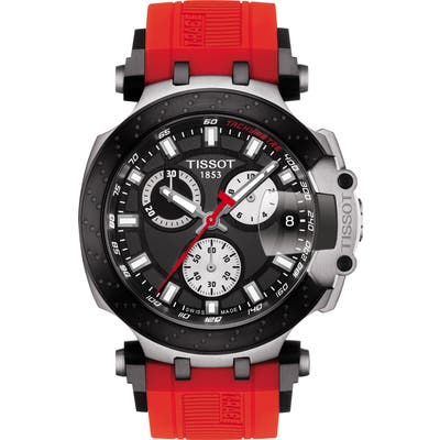 Tissot T-Race Chronograph Silicone Strap Watch, 4m