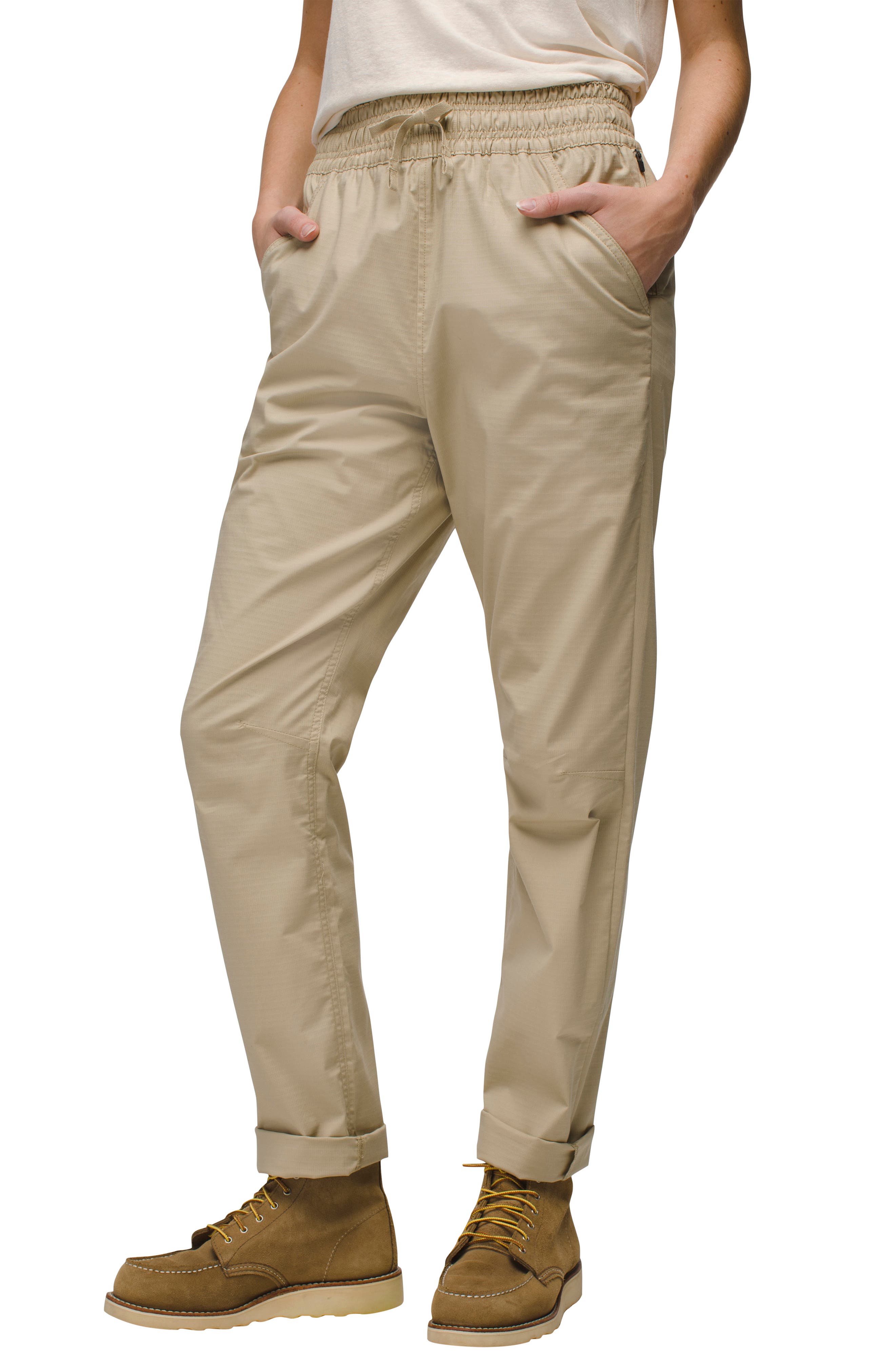 prAna Palisades Organic Cotton Blend Ripstop Pants in Sandstone 