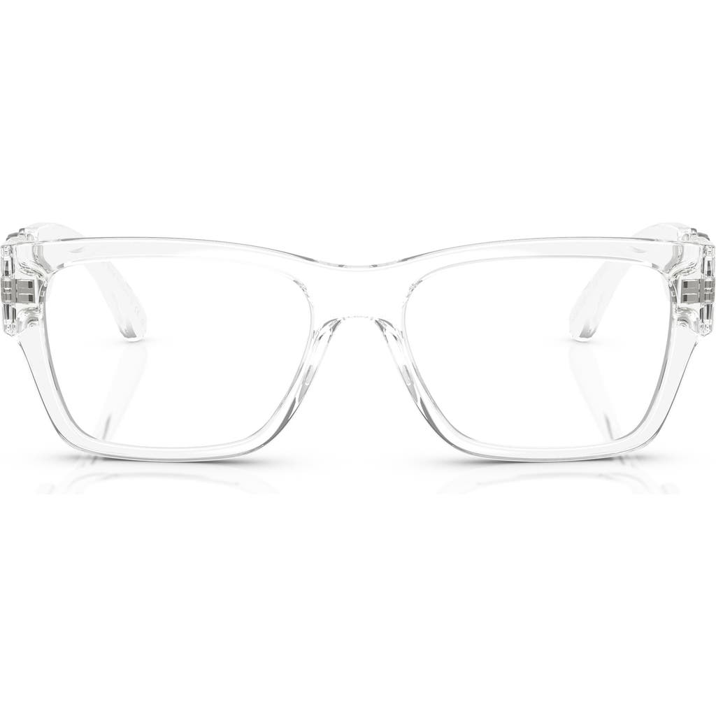 Versace 53mm Pillow Optical Glasses In Crystal