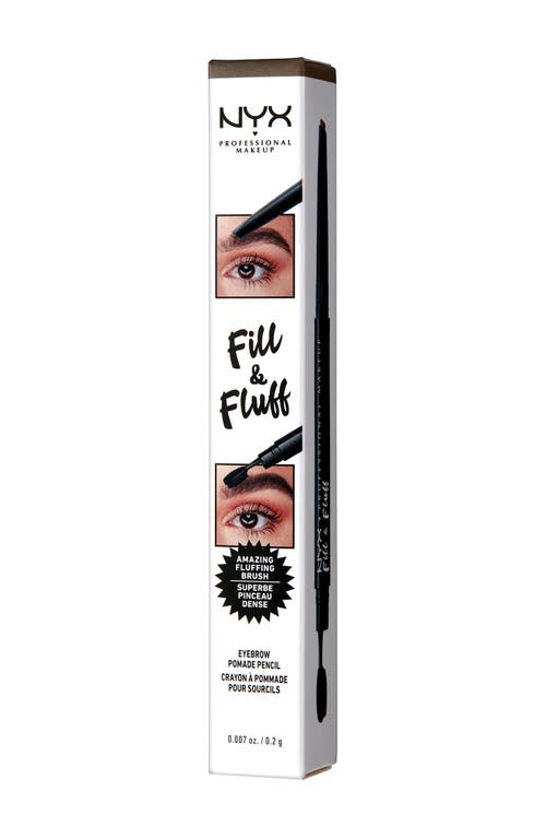 Nyx Professional Makeup Fill & Fluff Eyebrow Pomade Pencil In Ash Brown