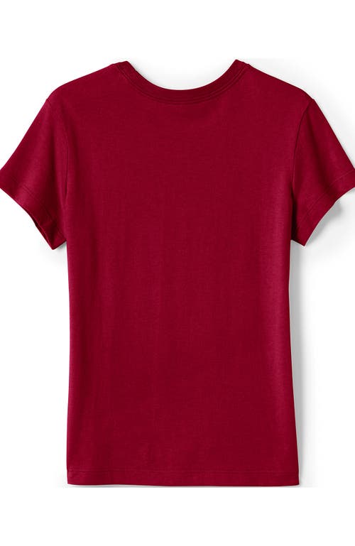 Shop Lands' End School Uniform Girls Short Sleeve Essential T-shirt In Red