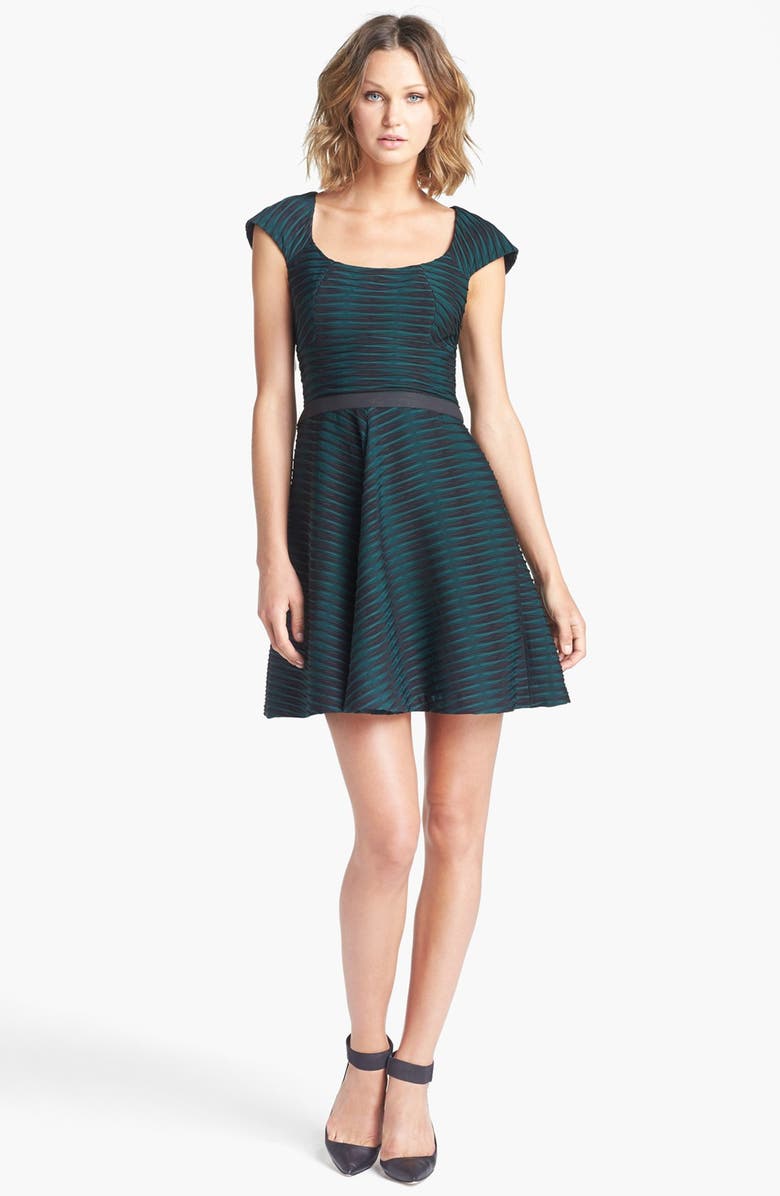 Betsey Johnson Textured Fit & Flare Dress | Nordstrom