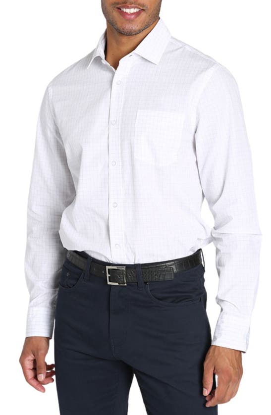 Shop Jachs Hayati Grid Button-up Shirt In White Hayati