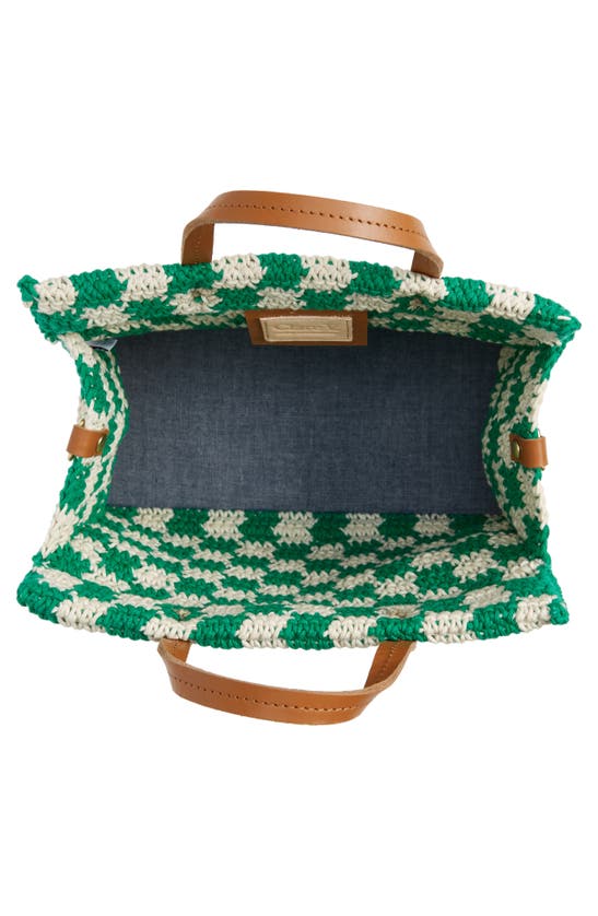 Clare V. Petit Summer Simple Tote - Sea Green/Cream Crochet Checker on  Garmentory