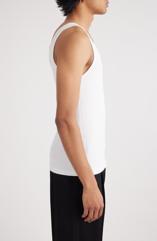 Shop Dries Van Noten Holly Rib Tank In White 1