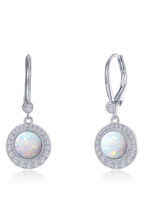 Lafonn Simulated Opal & Simulated Diamond Drop Earrings in White at Nordstrom