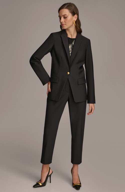 Shop Donna Karan New York One-button Blazer In Black