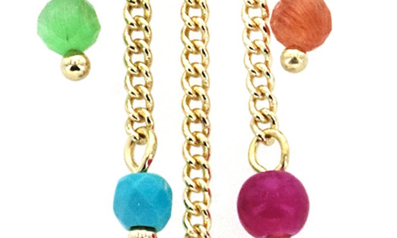 Shop Panacea Triangle Drop Earrings In Gold Multi