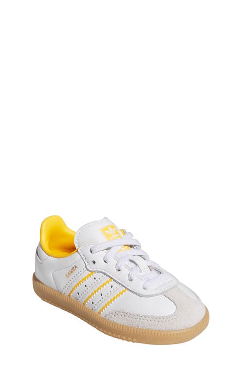 Shop Adidas Originals Adidas Kids' Samba Sneaker In Crystal White/white/yellow