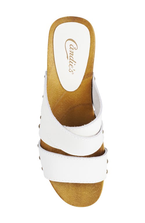 Candies Candie's Rahel Platform Slide Sandal In White