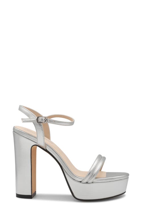 Touch Ups Natalia Ankle Strap Platform Sandal In Silver