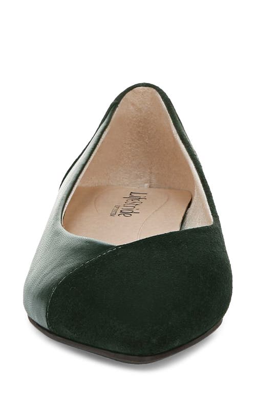 Shop Lifestride Promise Pointed Toe Flat In Green