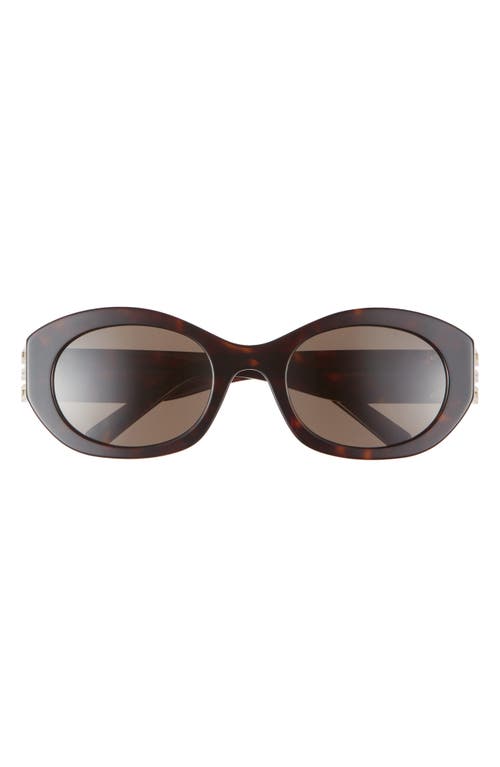 Shop Givenchy 4g Oval Sunglasses In Dark Havana/brown