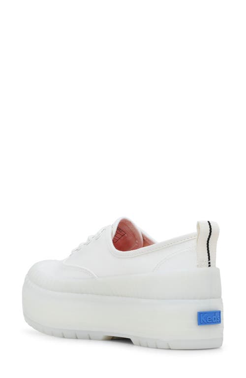 Keds Women's The Platform Lug Weatherized Splash Canvas Canvas Sneakers In White