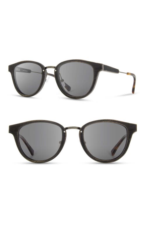 Shwood Ainsworth 48mm Sunglasses In Distressed Walnut/grey