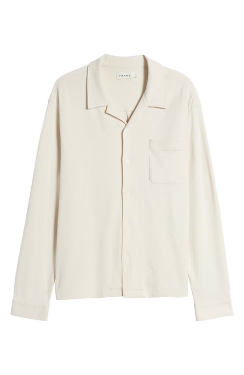Frame Men's Duo Fold Relaxed Overshirt In White Sand