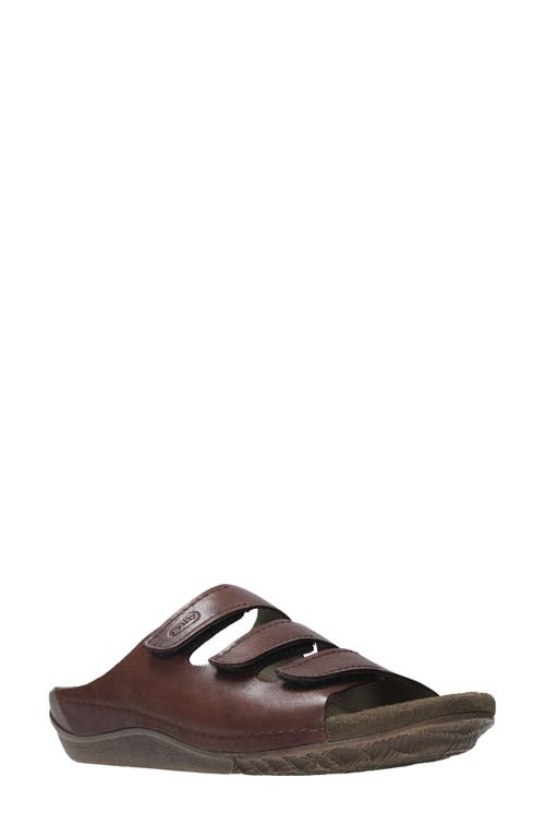 Nomad Slide Sandal in Cognac Leather